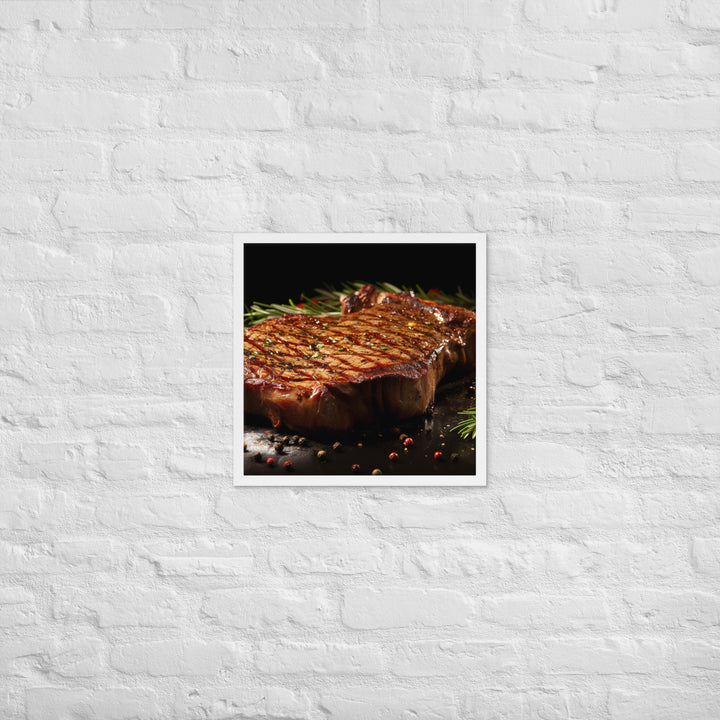 T-Bone Steak Framed poster 🤤 from Yumify.AI