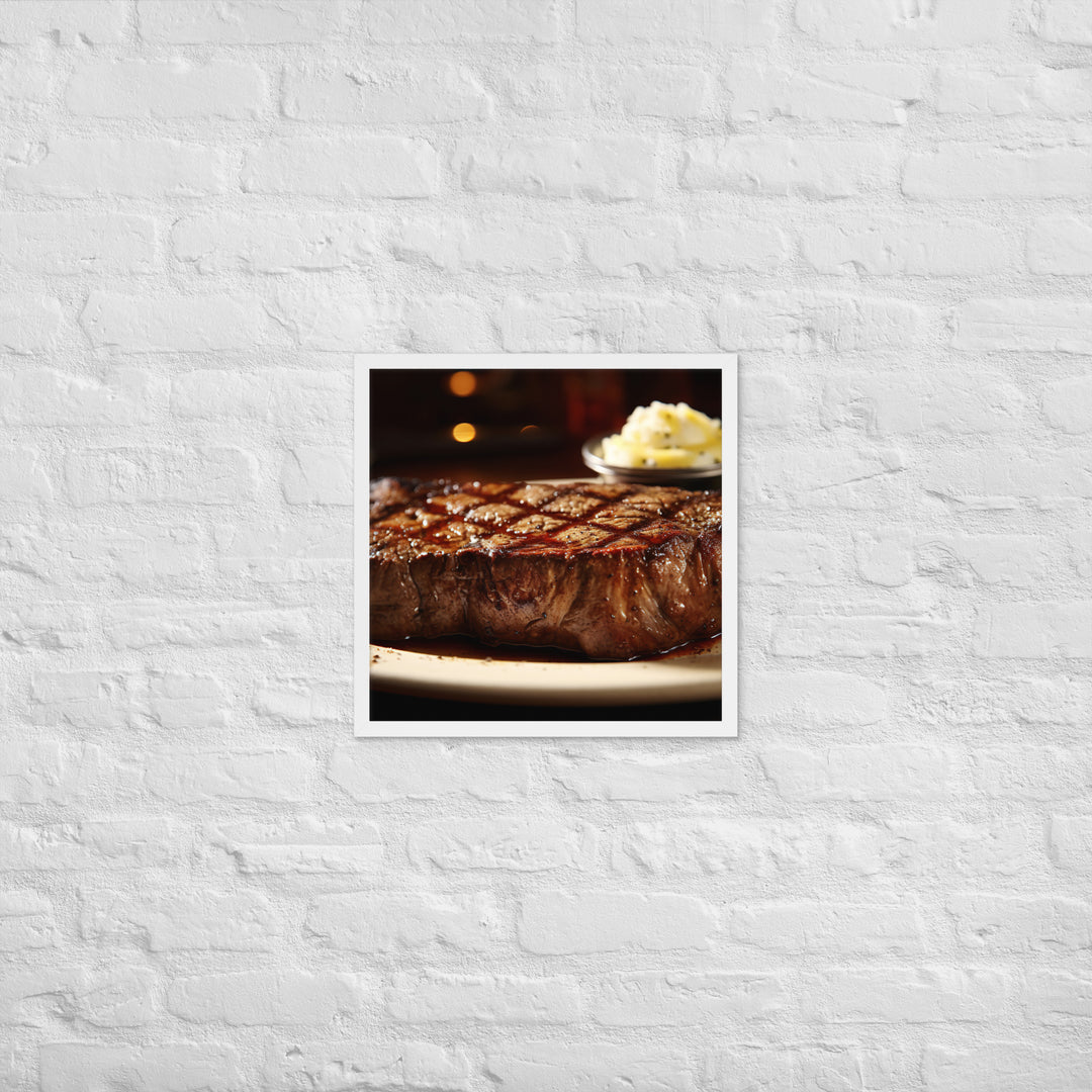 Porter house Steak Framed poster 🤤 from Yumify.AI