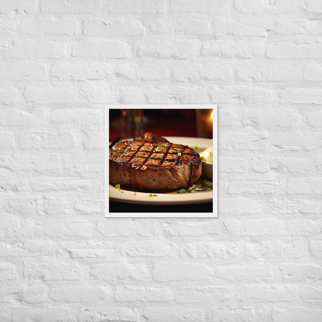 Porter house Steak Framed poster 🤤 from Yumify.AI