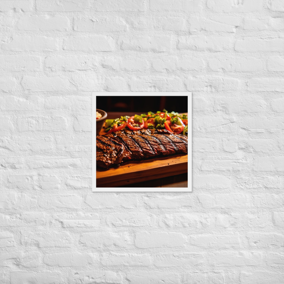 Mexican Carne Asada Framed poster 🤤 from Yumify.AI