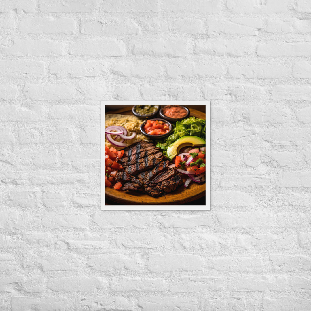 Mexican Carne Asada Framed poster 🤤 from Yumify.AI