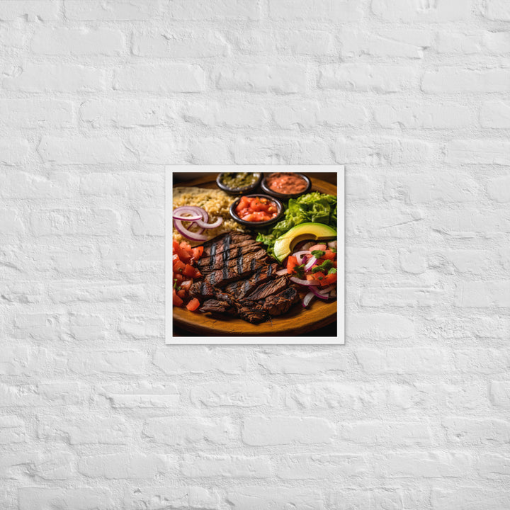 Mexican Carne Asada Framed poster 🤤 from Yumify.AI