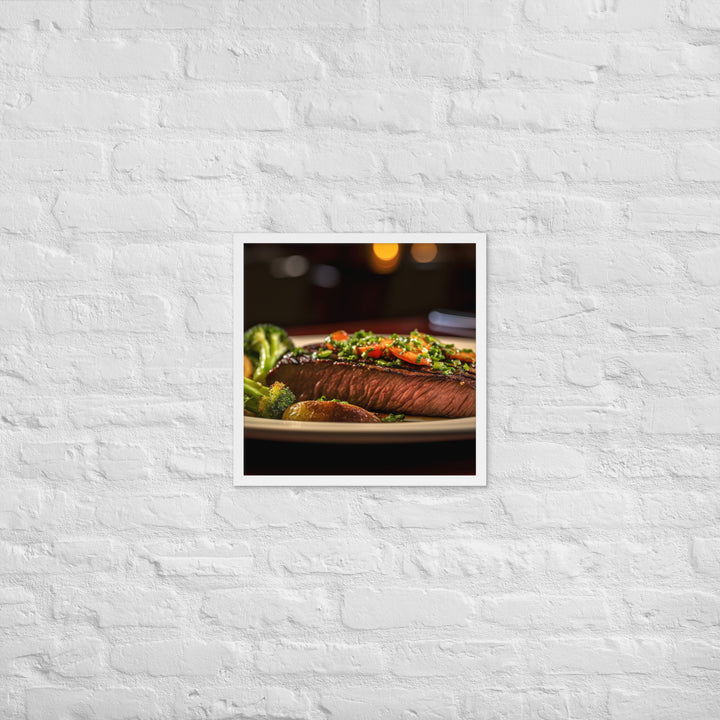 Flat Iron Steak Framed poster 🤤 from Yumify.AI