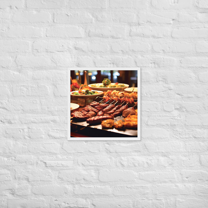 Brazilian Churrasco Framed poster 🤤 from Yumify.AI