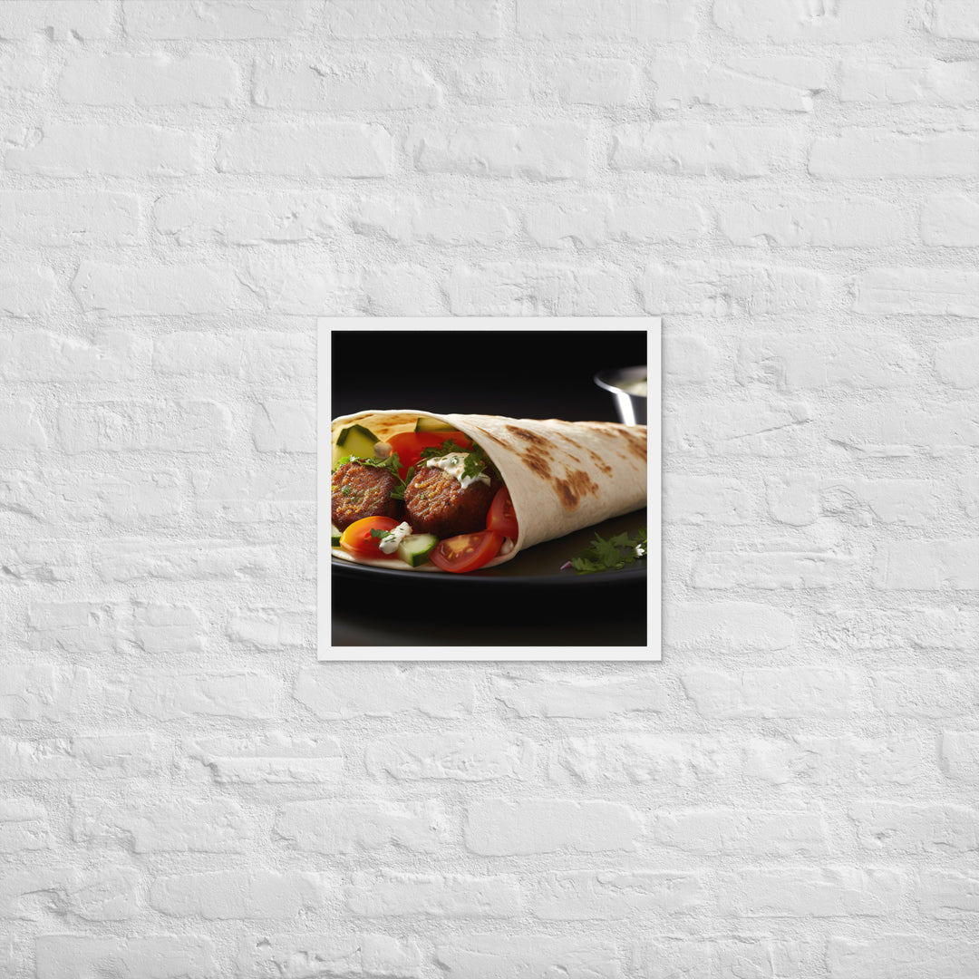 Falafel Wrap Framed poster 🤤 from Yumify.AI