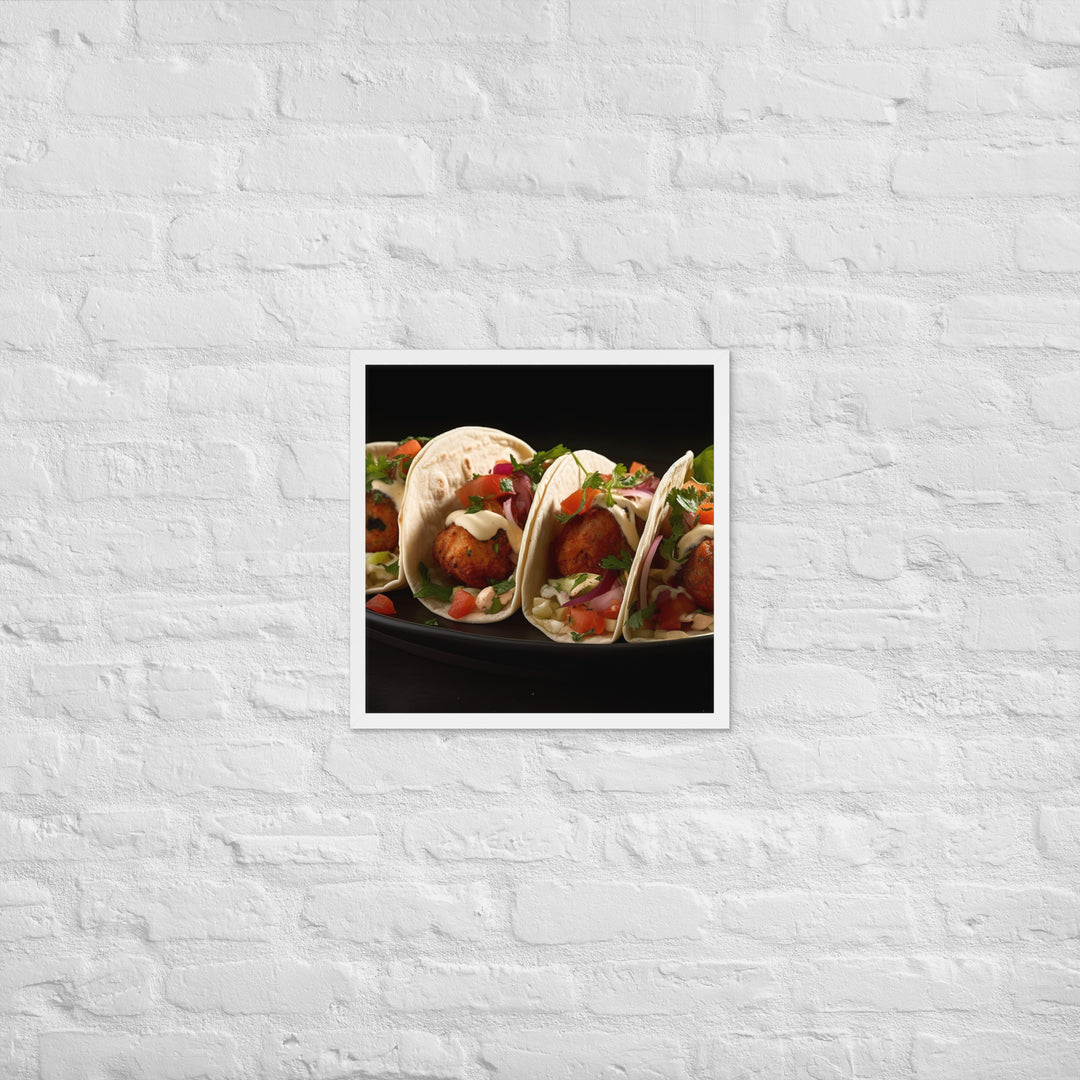 Falafel Tacos Framed poster 🤤 from Yumify.AI