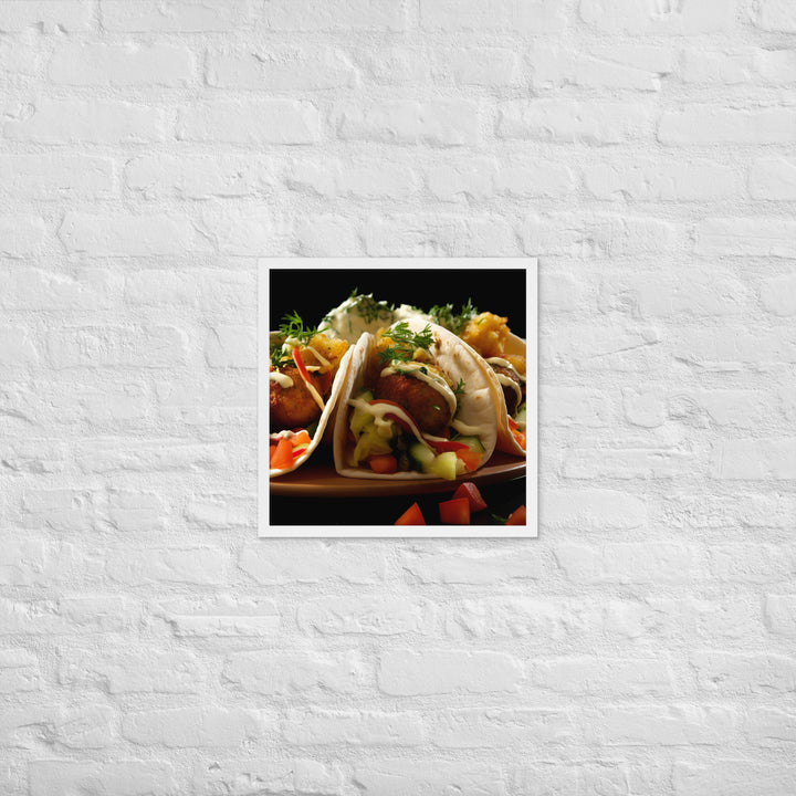 Falafel Tacos Framed poster 🤤 from Yumify.AI