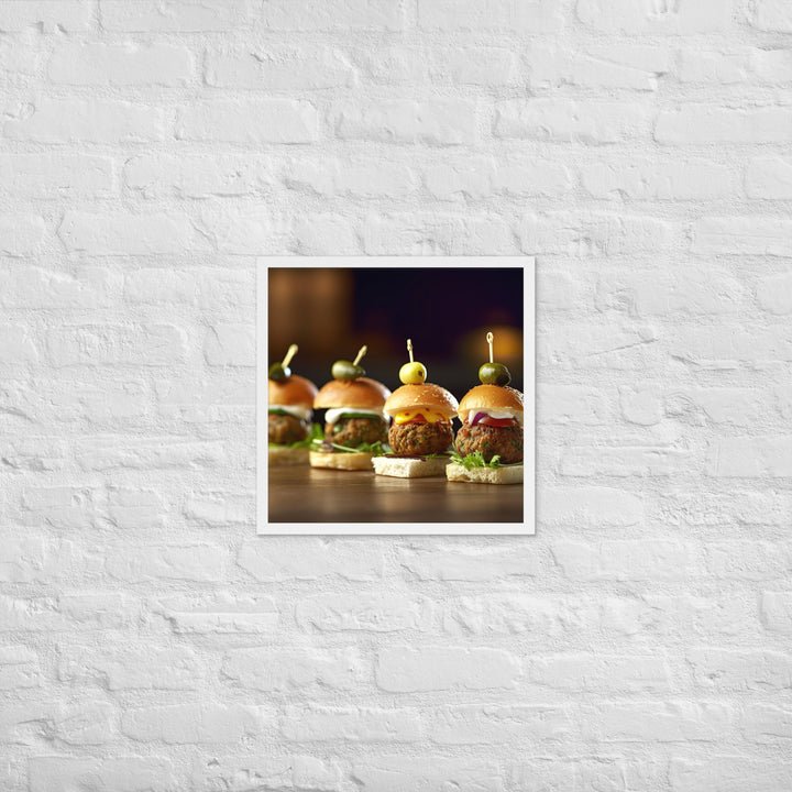 Falafel Sliders Framed poster 🤤 from Yumify.AI