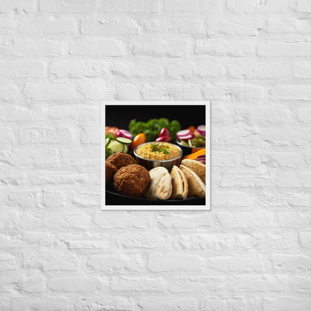 Falafel Platter Framed poster 🤤 from Yumify.AI