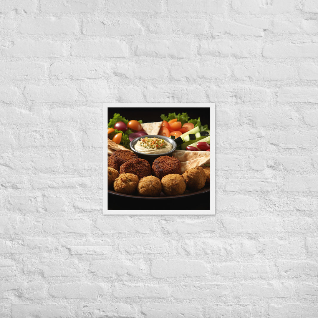 Falafel Platter Framed poster 🤤 from Yumify.AI