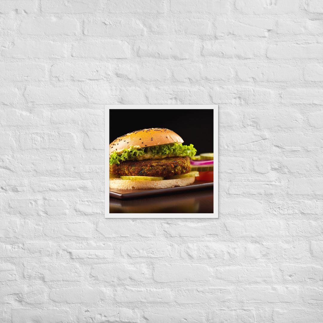 Falafel Burger Framed poster 🤤 from Yumify.AI