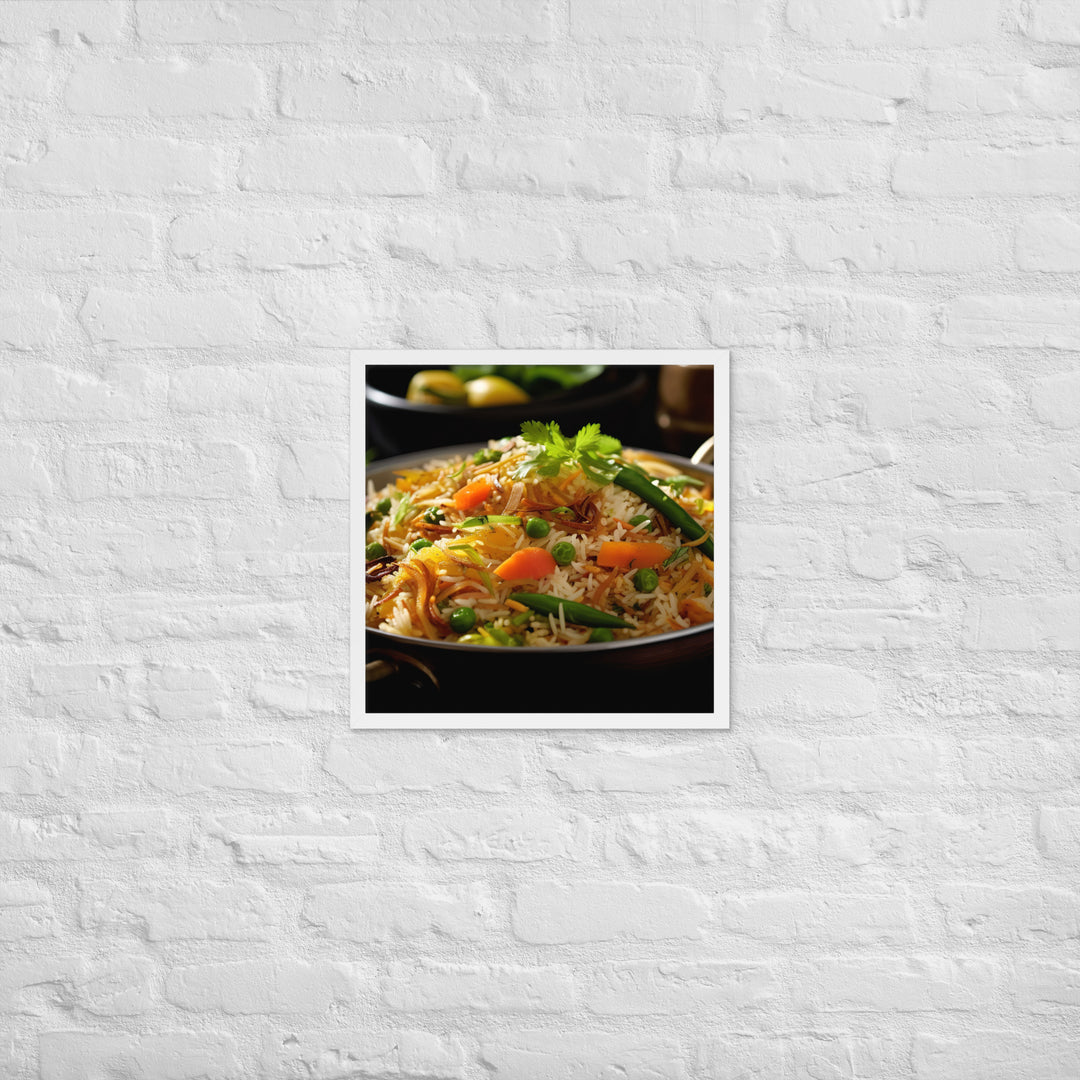 Vegetable Biryani Framed poster 🤤 from Yumify.AI