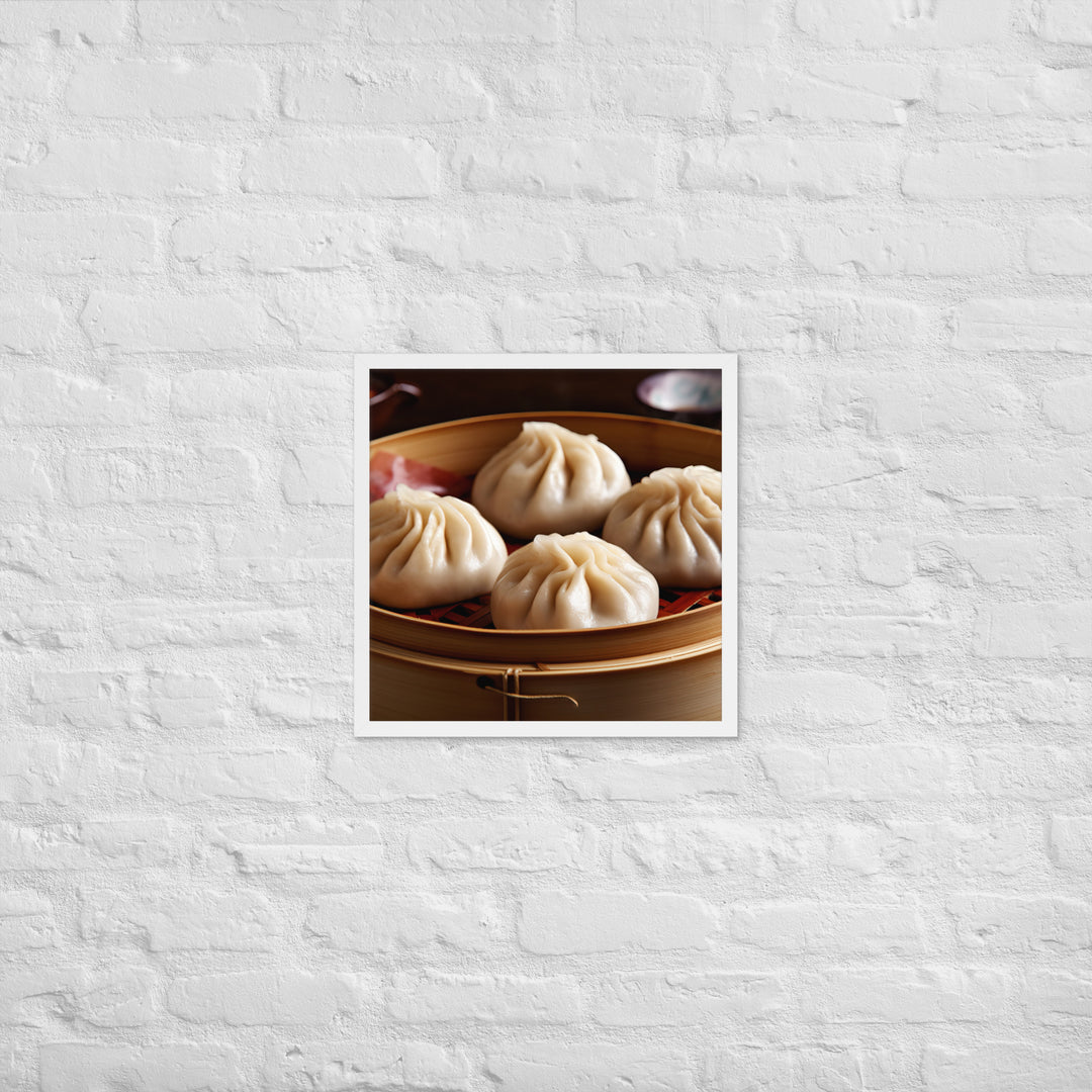 Steamed Pork Buns Framed poster 🤤 from Yumify.AI