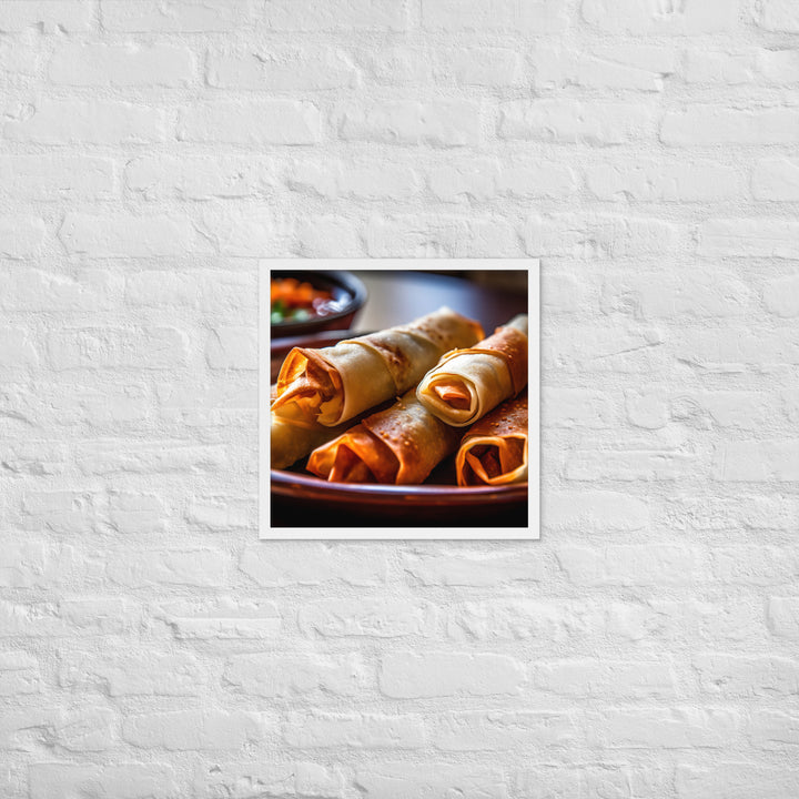 Deep Fried Spring Rolls Framed poster 🤤 from Yumify.AI