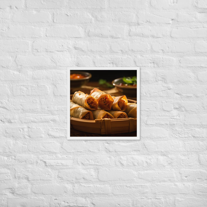 Deep Fried Spring Rolls Framed poster 🤤 from Yumify.AI