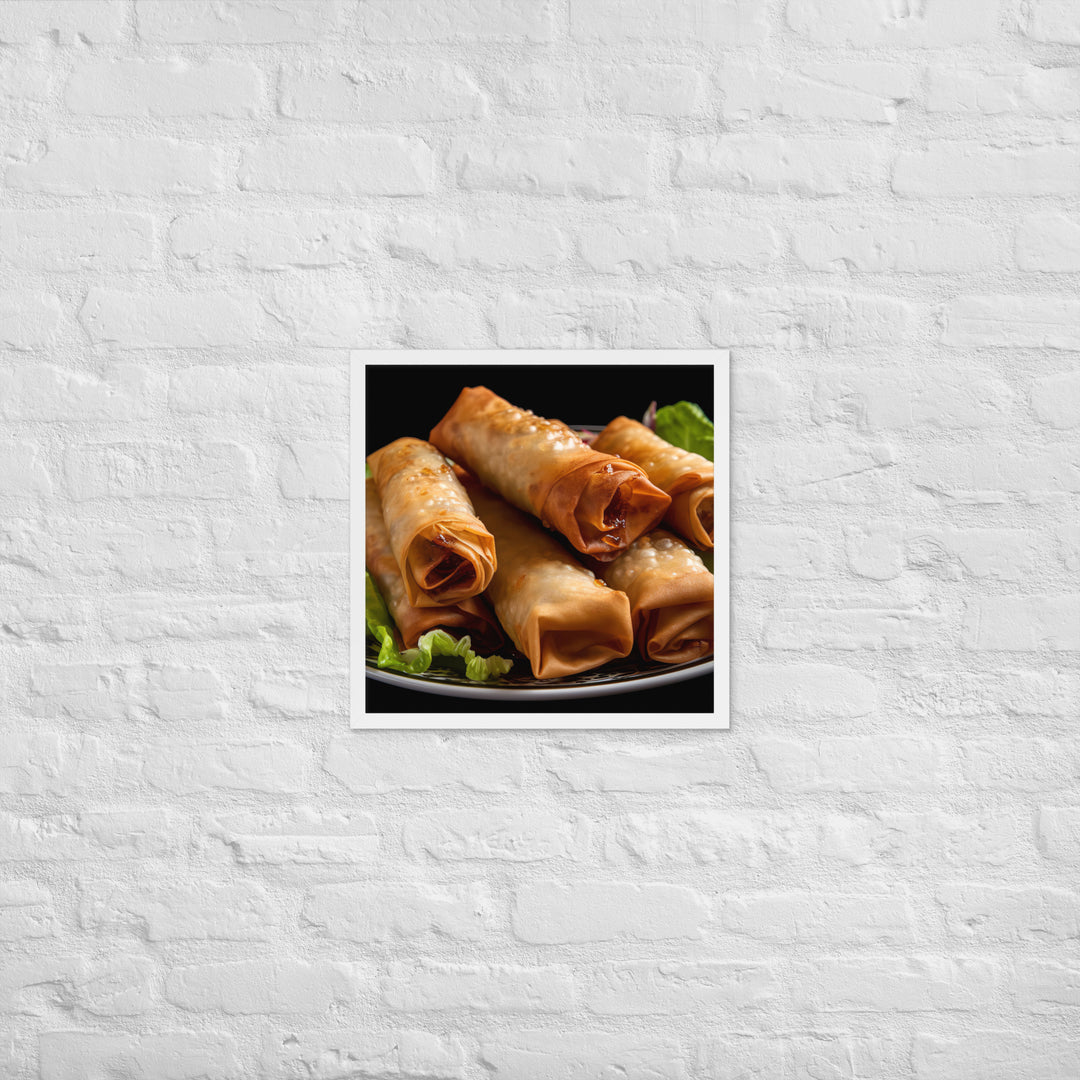 Deep Fried Spring Rolls Framed poster 🤤 from Yumify.AI