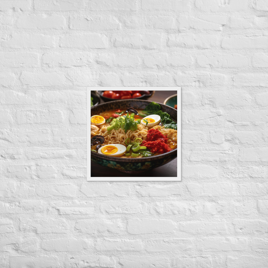 Vegetarian Ramen Framed poster 🤤 from Yumify.AI