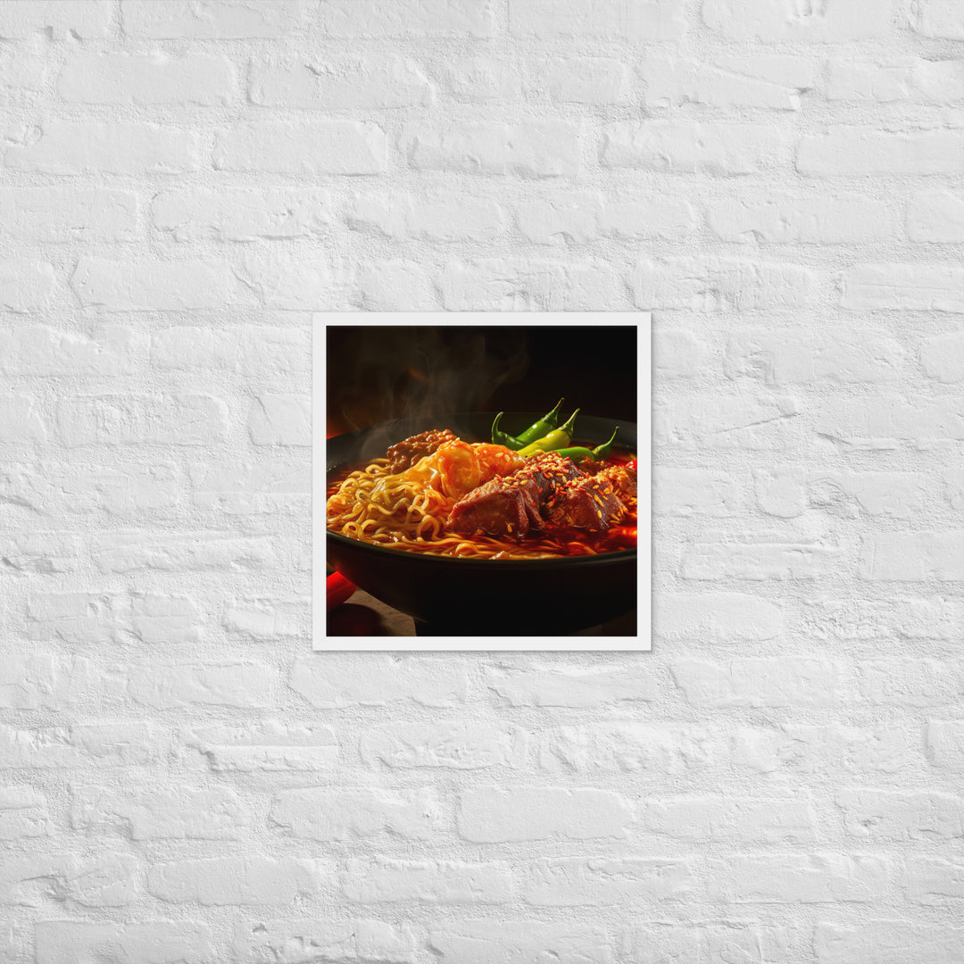 Spicy Ramen Framed poster 🤤 from Yumify.AI