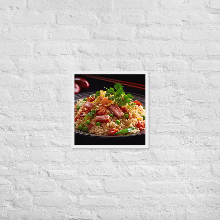 Yangzhou Fried Rice Framed poster 🤤 from Yumify.AI