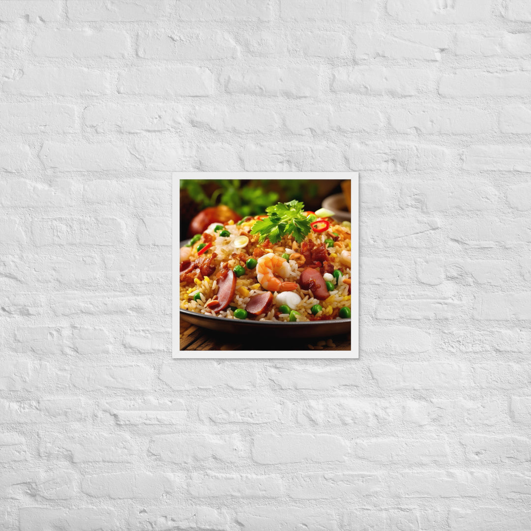 Yangzhou Fried Rice Framed poster 🤤 from Yumify.AI