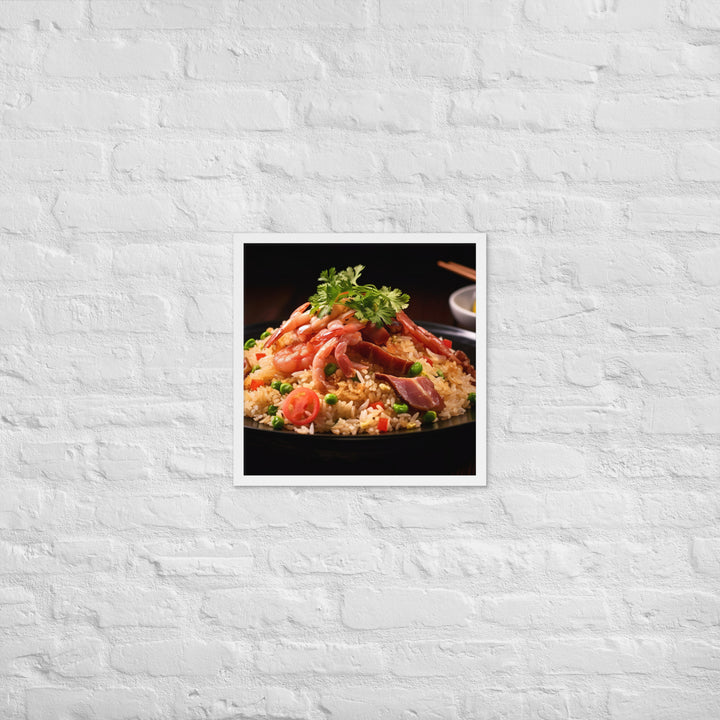 Yangzhou Fried Rice Framed poster 🤤 from Yumify.AI