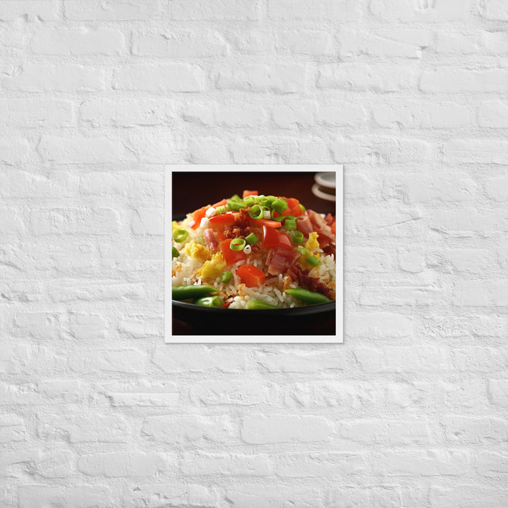 Yangzhou Fried Rice Framed poster 🤤 from Yumify.AI