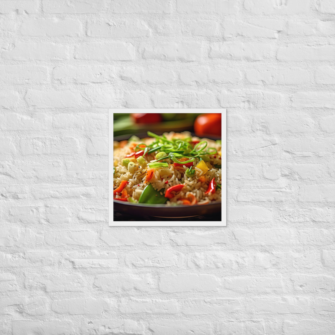 Vegetable Fried Rice Framed poster 🤤 from Yumify.AI