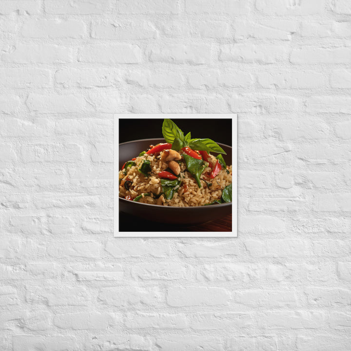 Thai Basil Fried Rice Framed poster 🤤 from Yumify.AI