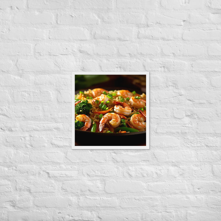 Shrimp Fried Rice Framed poster 🤤 from Yumify.AI