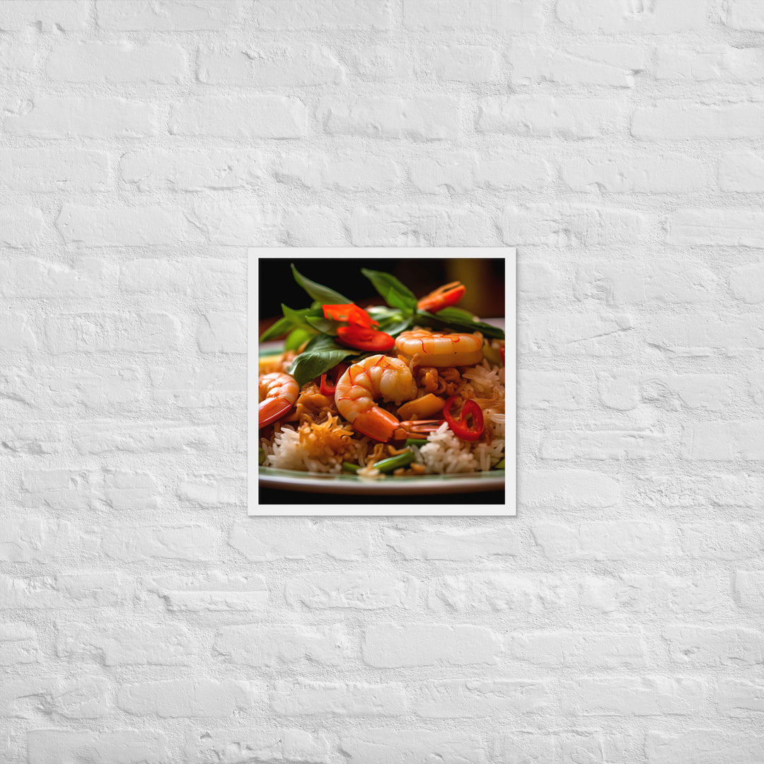 Seafood Fried Rice Framed poster 🤤 from Yumify.AI