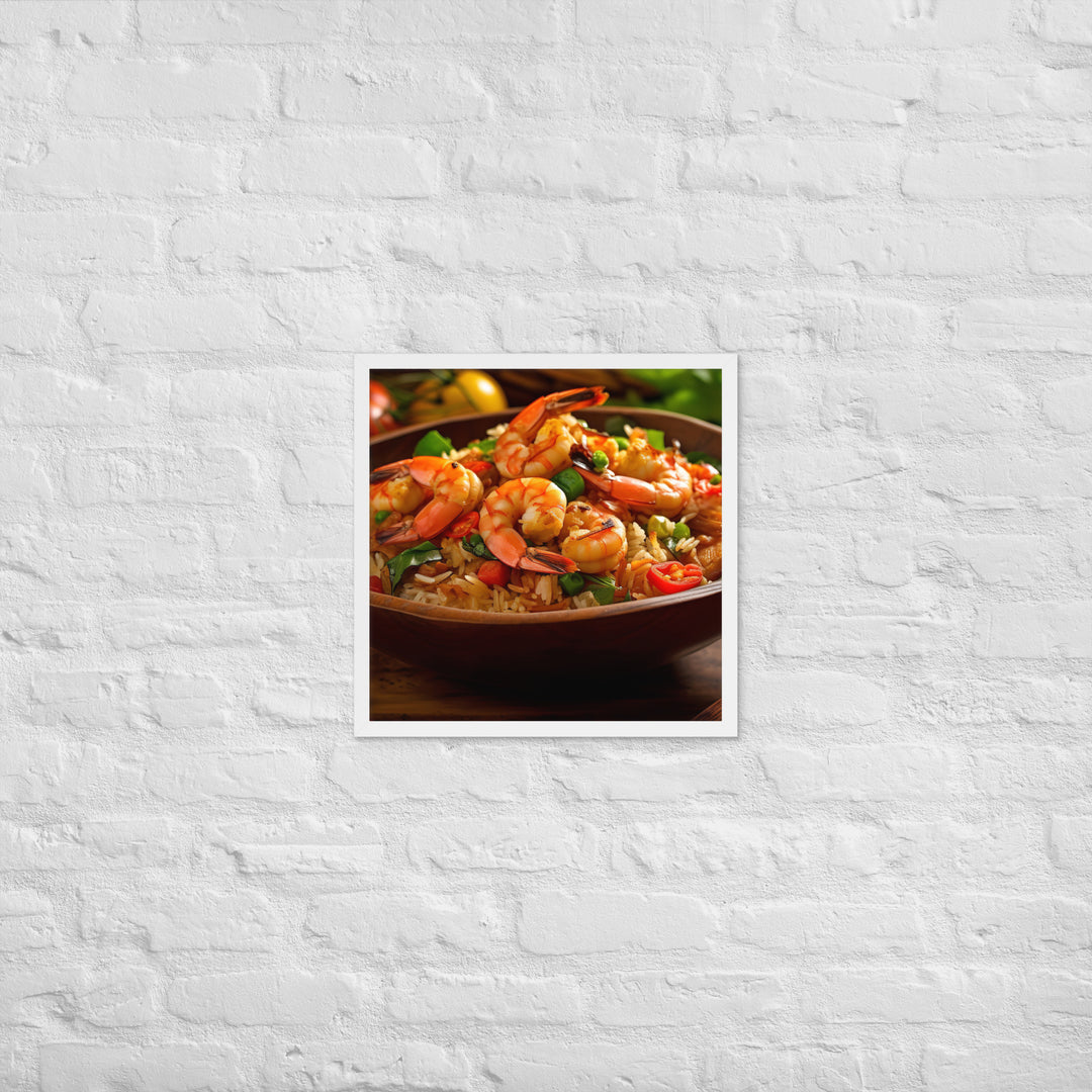 Seafood Fried Rice Framed poster 🤤 from Yumify.AI