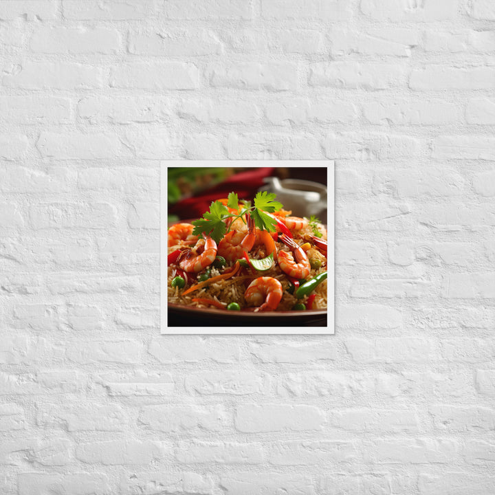 Seafood Fried Rice Framed poster 🤤 from Yumify.AI