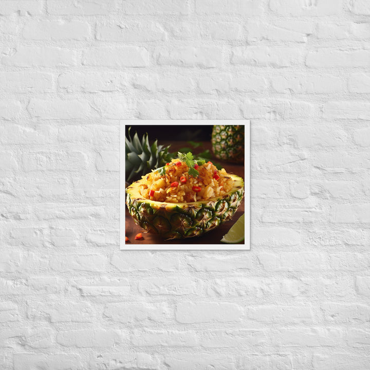 Pineapple Fried Rice Framed poster 🤤 from Yumify.AI