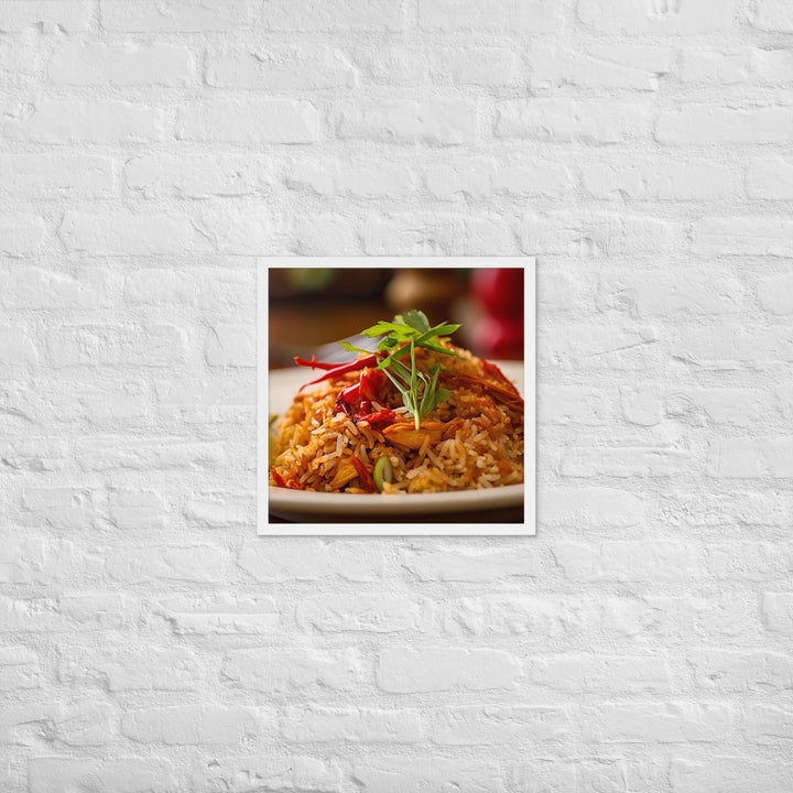 Crab Fried Rice Framed poster 🤤 from Yumify.AI