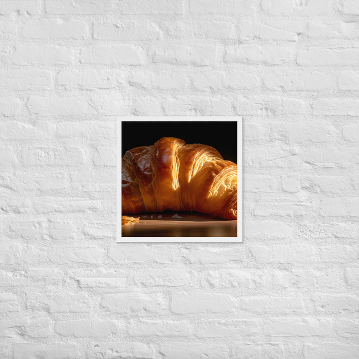 Plain Croissant Framed poster 🤤 from Yumify.AI