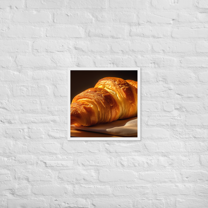 Plain Croissant Framed poster 🤤 from Yumify.AI