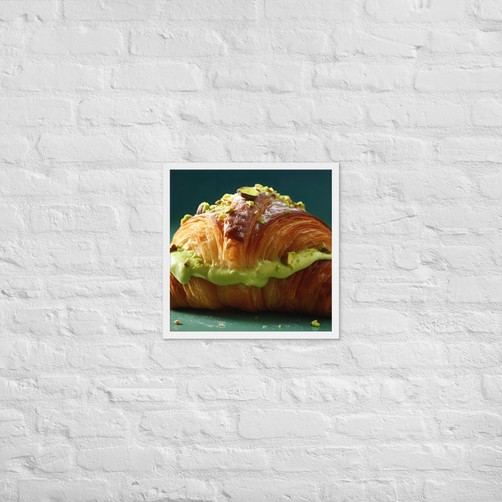 Pistachio Croissant Framed poster 🤤 from Yumify.AI