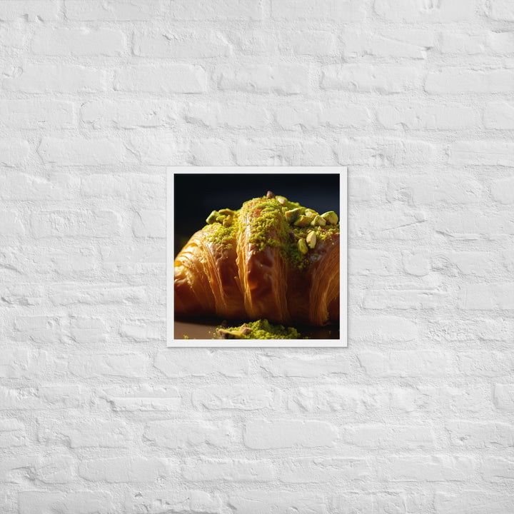 Pistachio Croissant Framed poster 🤤 from Yumify.AI