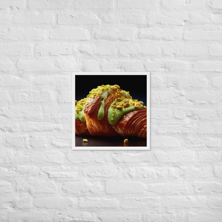 Pistachio Croissant Framed poster 🤤 from Yumify.AI