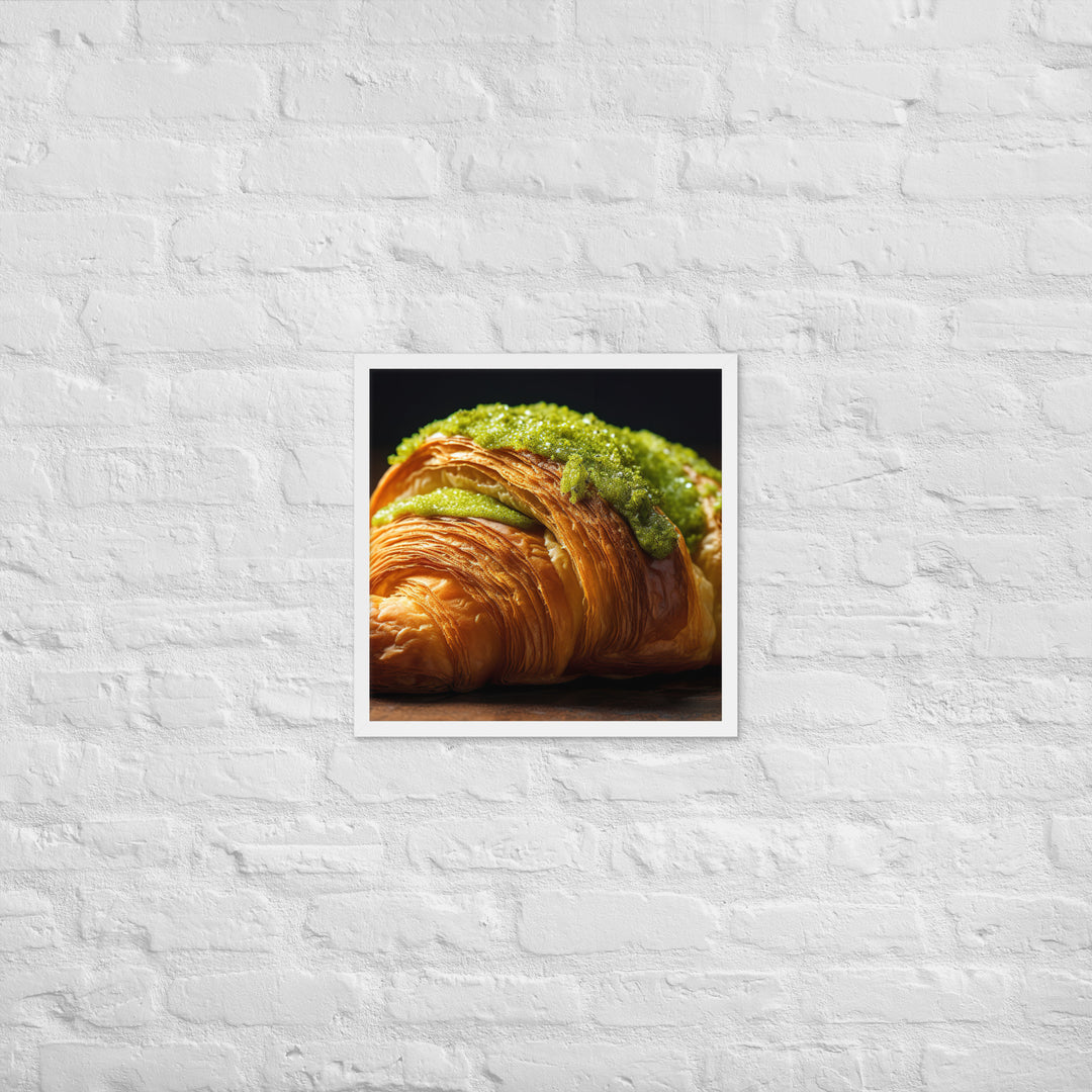 Matcha Croissant Framed poster 🤤 from Yumify.AI