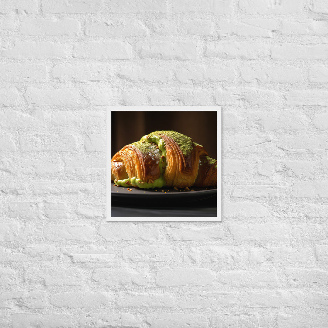 Matcha Croissant Framed poster 🤤 from Yumify.AI