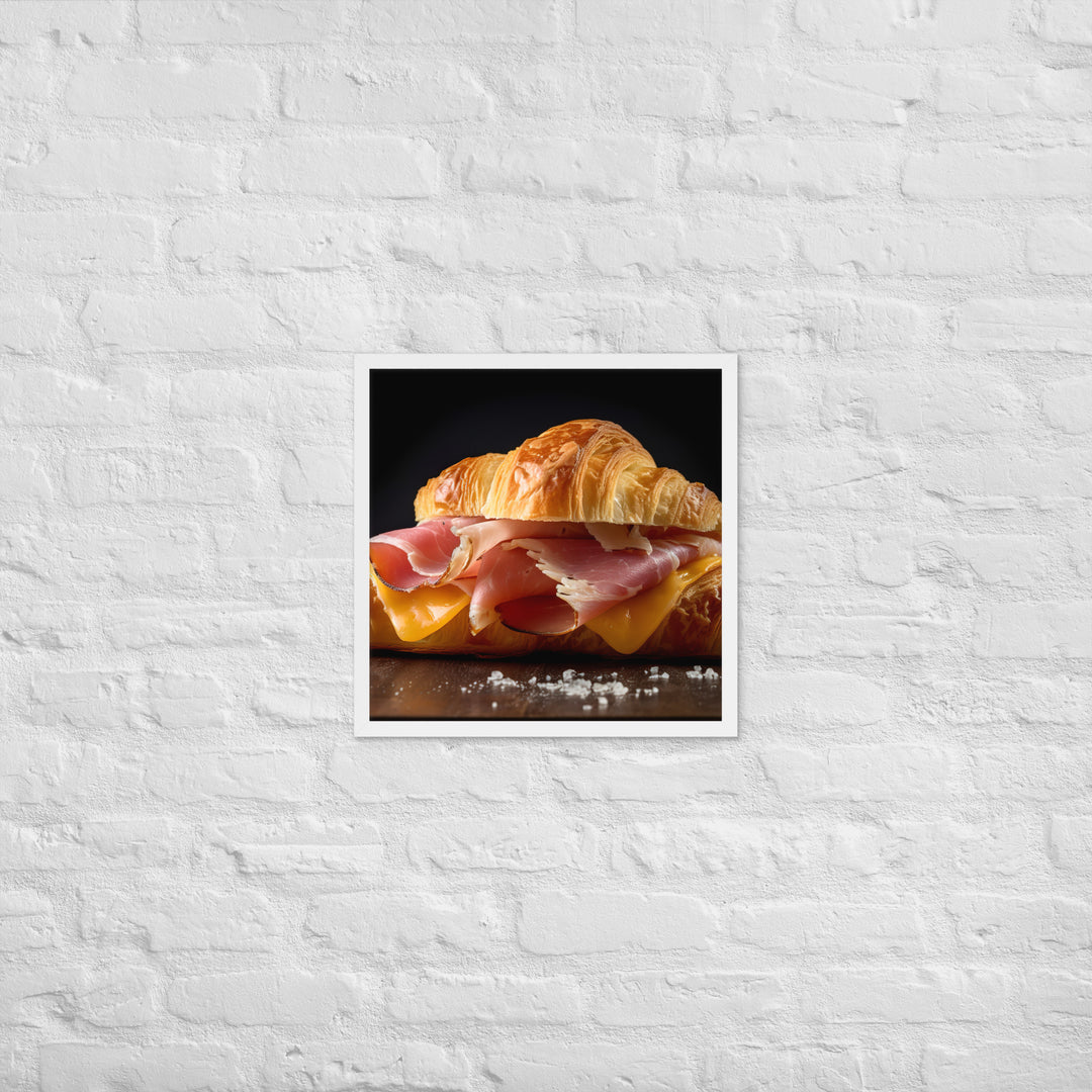 Ham and Cheese Croissant Framed poster 🤤 from Yumify.AI