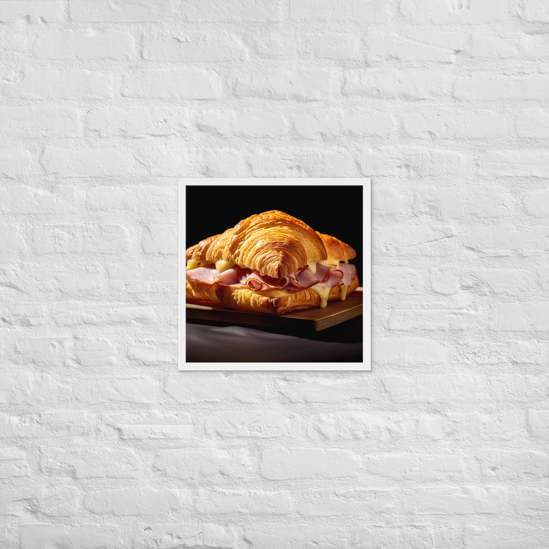 Ham and Cheese Croissant Framed poster 🤤 from Yumify.AI