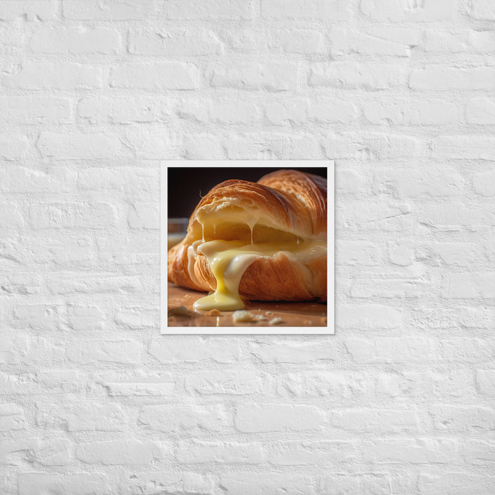 Custard filled Croissant Framed poster 🤤 from Yumify.AI