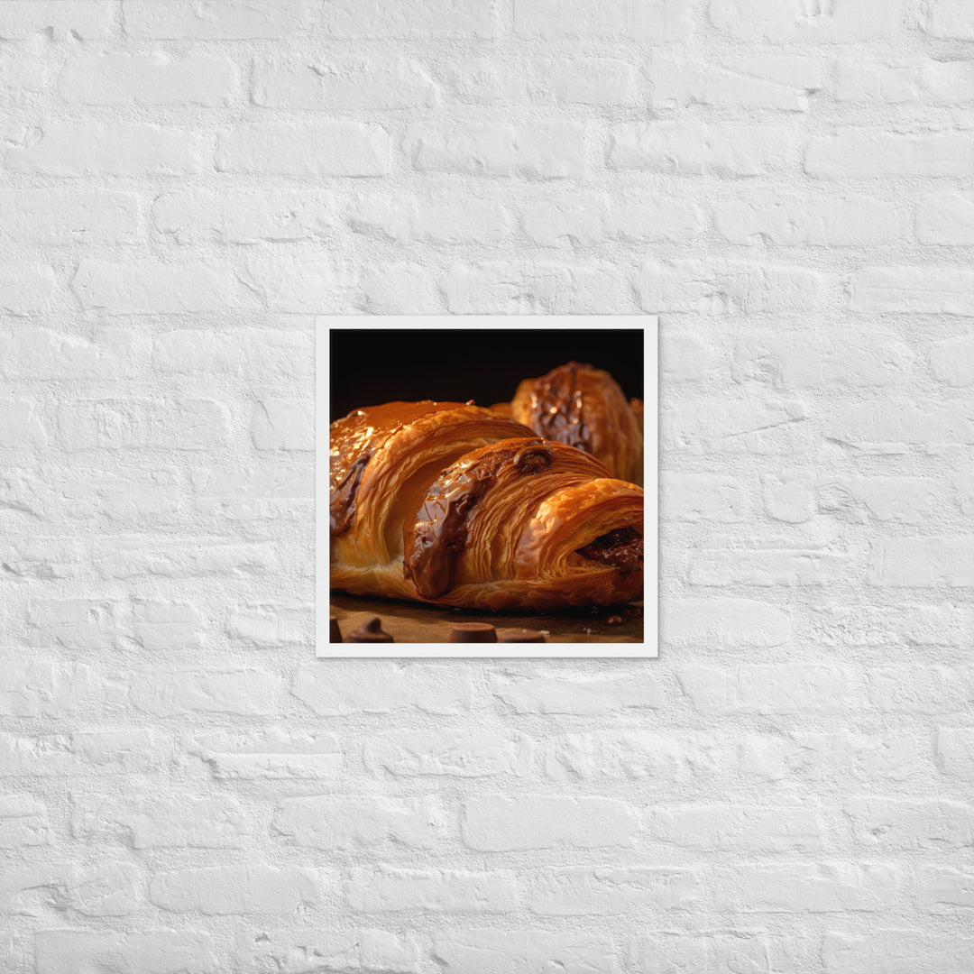 Chocolate Croissant Framed poster 🤤 from Yumify.AI