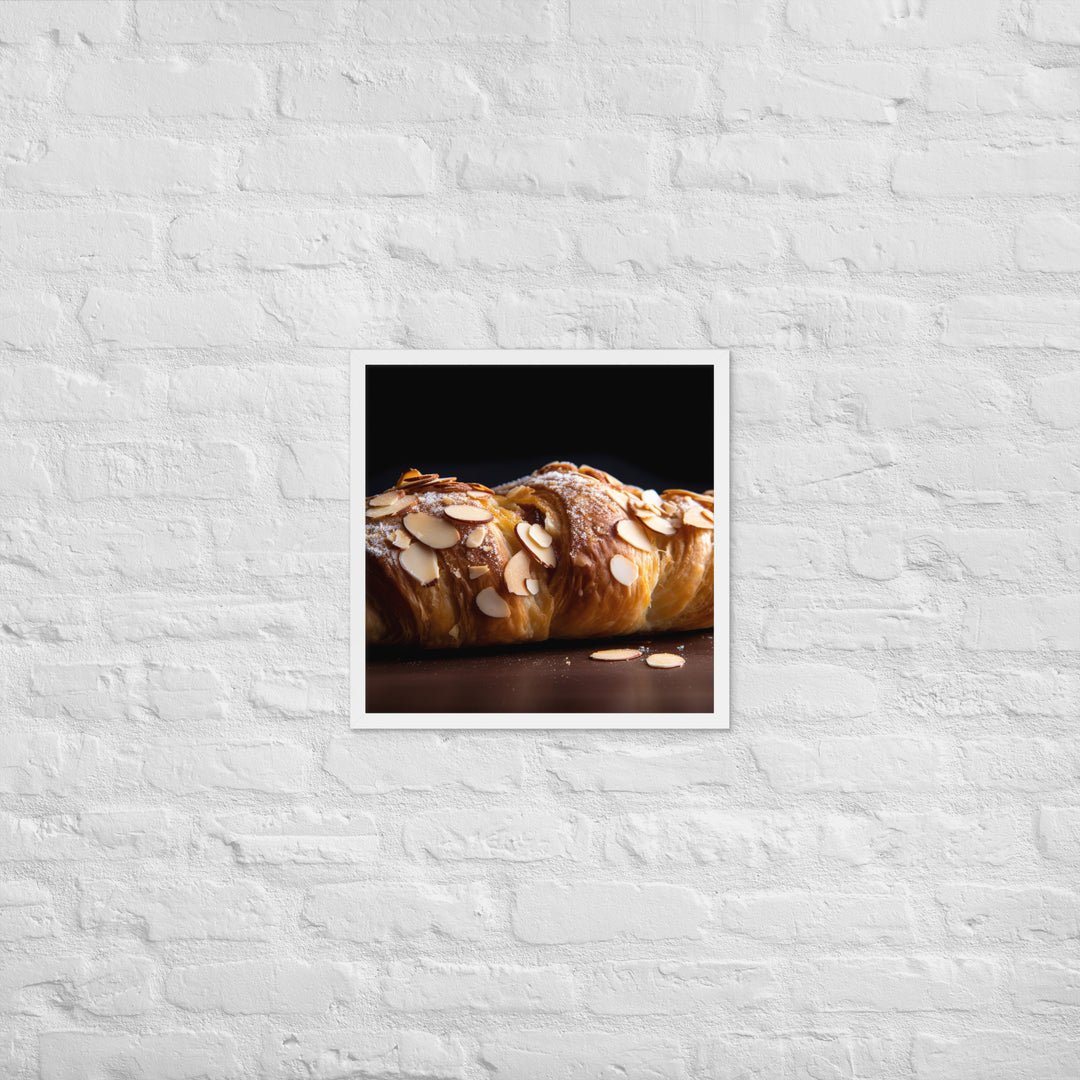 Almond Croissant Framed poster 🤤 from Yumify.AI