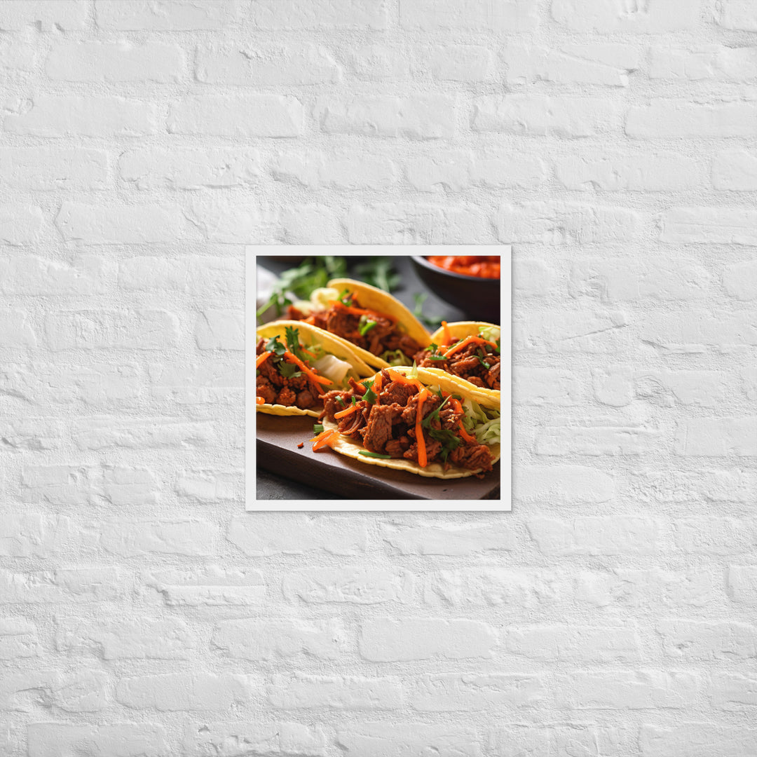 Kimchi Tacos Framed poster 🤤 from Yumify.AI