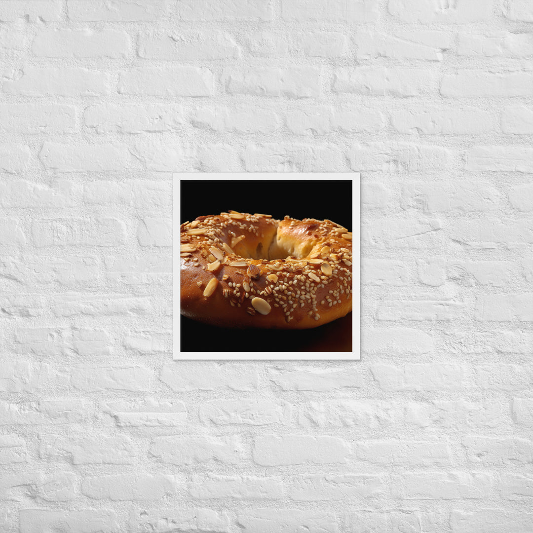 Whole Wheat Bagel Framed poster 🤤 from Yumify.AI