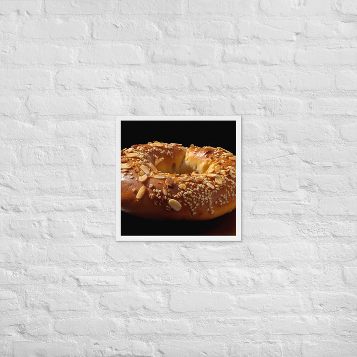 Whole Wheat Bagel Framed poster 🤤 from Yumify.AI