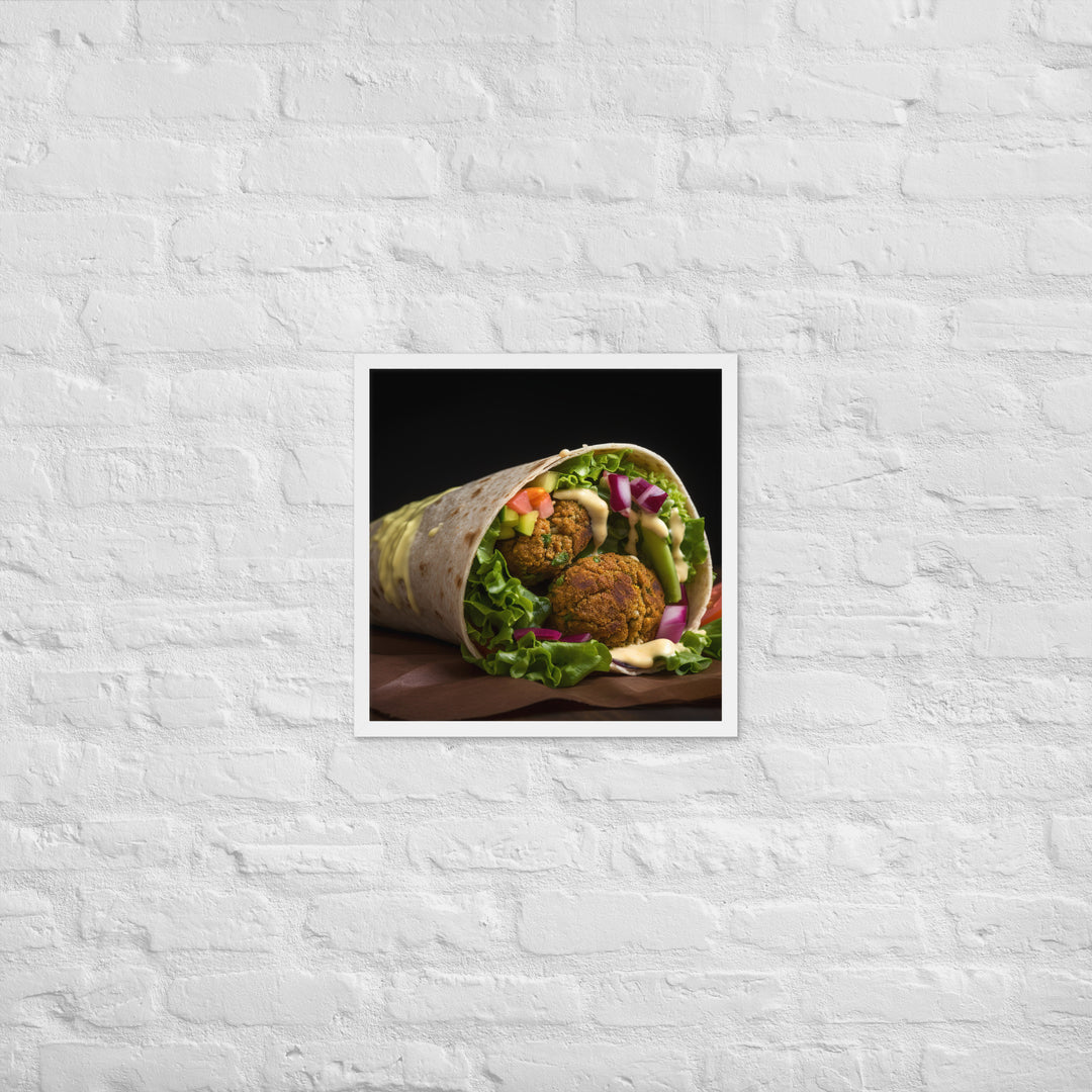 Spicy Falafel Wrap Framed poster 🤤 from Yumify.AI